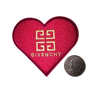Luxury Fashion Heart Iron on Patch Red